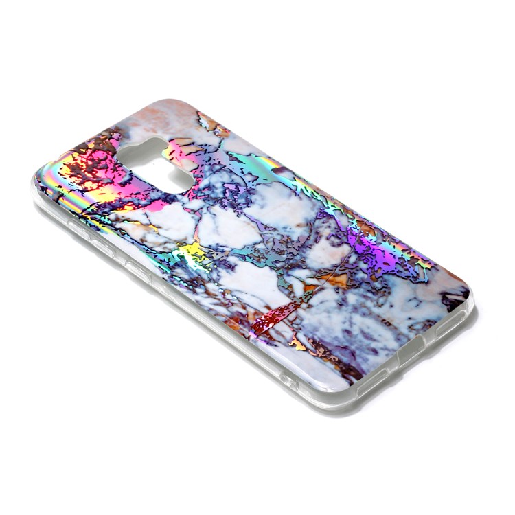 Marble Pattern Plated IMD TPU Protective Shell for Xiaomi Pocophone F1 / Poco F1 - Dark Blue-2