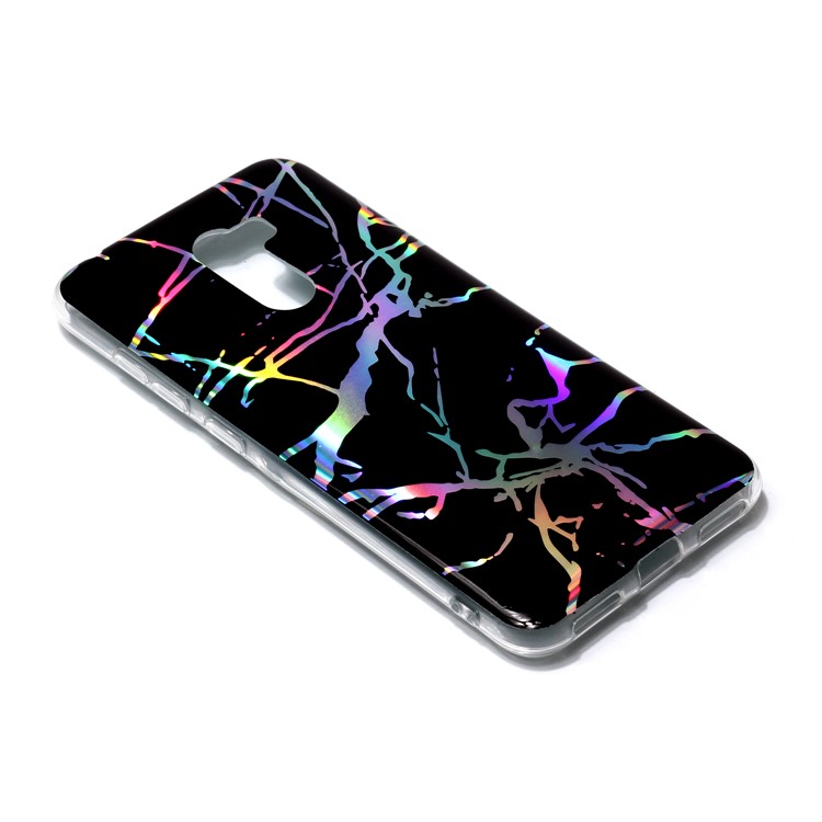 Marble Pattern IMD Soft Case Plated TPU Cover for Xiaomi Pocophone F1 / Poco F1 - Black-2