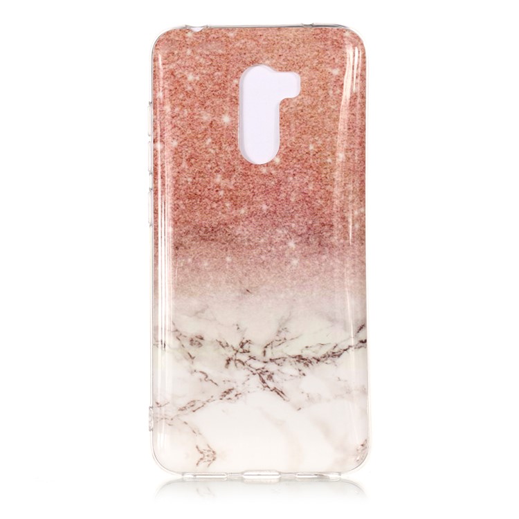 Marble Pattern Printing IMD Soft TPU Back Cover for Xiaomi Pocophone F1 / Poco F1 (India) - Rose Gold / White-1