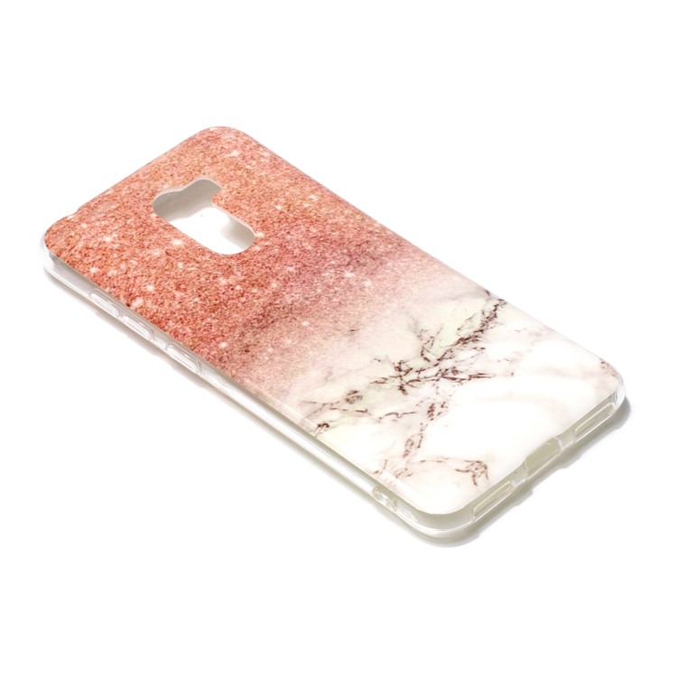 Marble Pattern Printing IMD Soft TPU Back Cover for Xiaomi Pocophone F1 / Poco F1 (India) - Rose Gold / White-2
