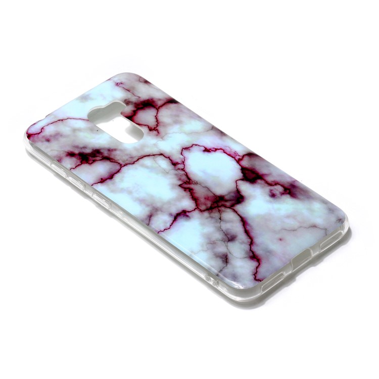 Marble Pattern Printing IMD Soft TPU Back Shell for Xiaomi Pocophone F1 / Poco F1 (India) - Red-2