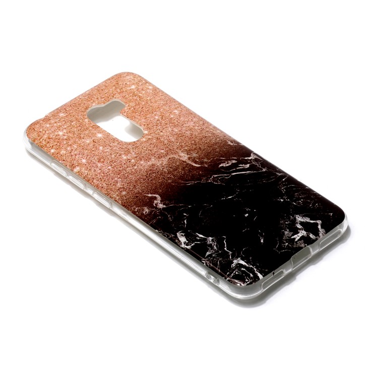 Marble Pattern Printing IMD Soft TPU Protective Shell for Xiaomi Pocophone F1 / Poco F1 (India) - Rose Gold / Black-2
