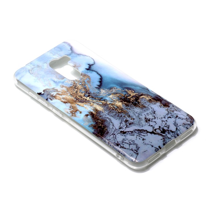 Marble Pattern Printing IMD Flexible TPU Back Case for Xiaomi Pocophone F1 / Poco F1 (India) - Dark Blue-3