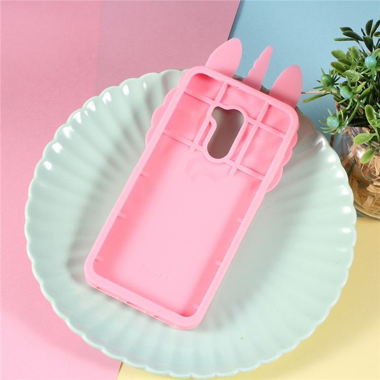 3D Unicorn Pattern Silicone Back Case for Xiaomi Pocophone F1 / Poco F1 (India)-2