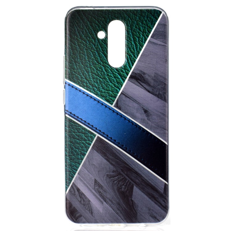 Splicing Marble Pattern and Leather Texture TPU Cover for Xiaomi Pocophone F1 / Poco F1 in India - Grey-2