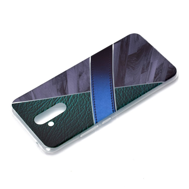 Splicing Marble Pattern and Leather Texture TPU Cover for Xiaomi Pocophone F1 / Poco F1 in India - Grey-4