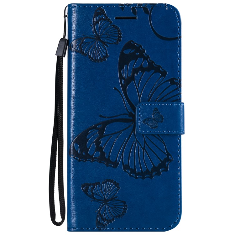 Imprinted Butterfly Wallet Stand Leather Cell Phone Case with Magnet for Xiaomi Mi A2 Lite / Redmi 6 Pro - Blue-2