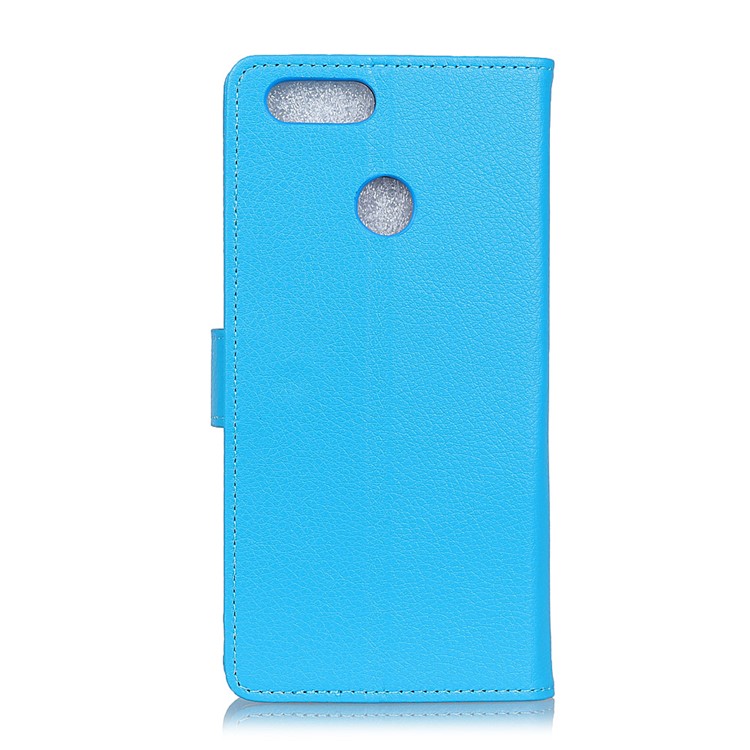 Litchi Grain PU Leather Magnetic Wallet Phone Cover for Xiaomi Mi 8 Lite / Mi 8 Youth (Mi 8X) - Blue-5