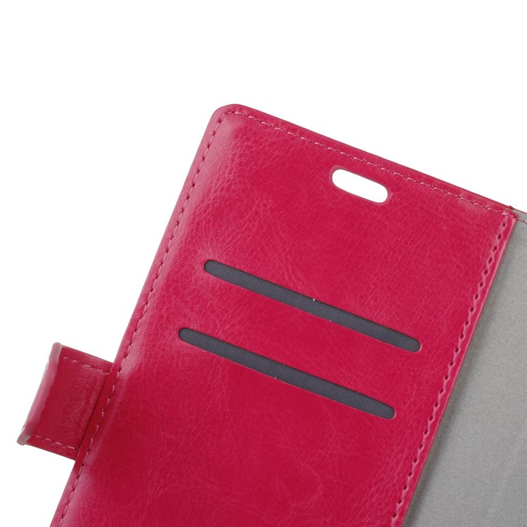 Crazy Horse Stand Wallet Leather Mobile Shell for Xiaomi Mi 8 Lite / Mi 8 Youth (Mi 8X) - Rose-2