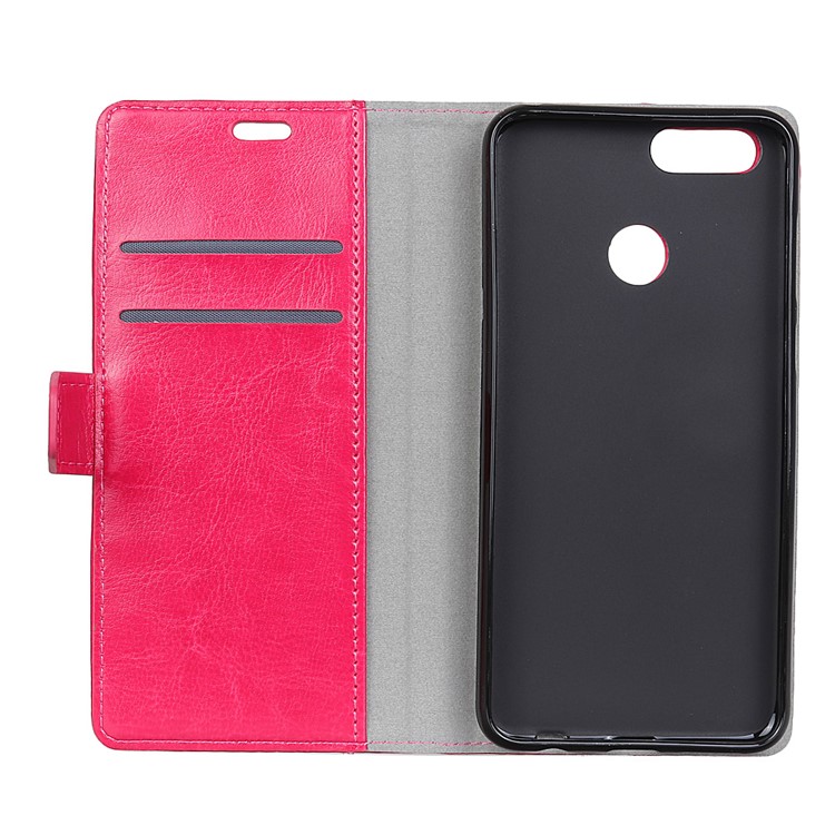 Crazy Horse Stand Wallet Leather Mobile Shell for Xiaomi Mi 8 Lite / Mi 8 Youth (Mi 8X) - Rose-4