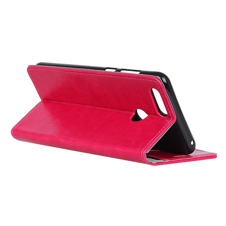 Crazy Horse Stand Wallet Leather Mobile Shell for Xiaomi Mi 8 Lite / Mi 8 Youth (Mi 8X) - Rose-5