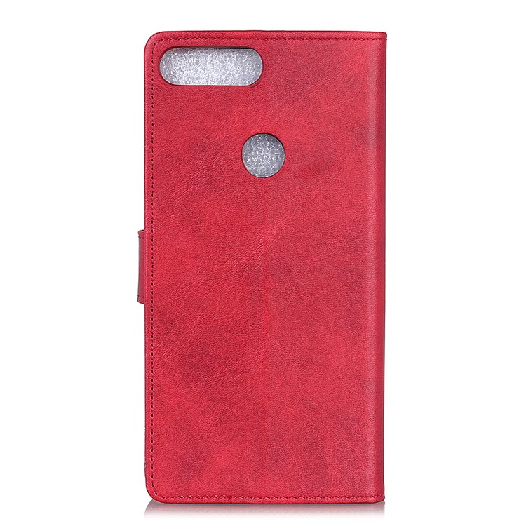 Matte PU Leather Stand Wallet Phone Shell for Xiaomi Mi 8 Lite / Mi 8 Youth (Mi 8X) - Red-6