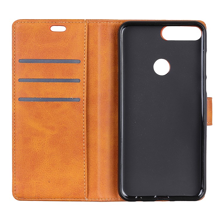 Matte PU Leather Wallet Mobile Cover with Stand for Xiaomi Mi 8 Lite / Mi 8 Youth (Mi 8X) - Brown-7