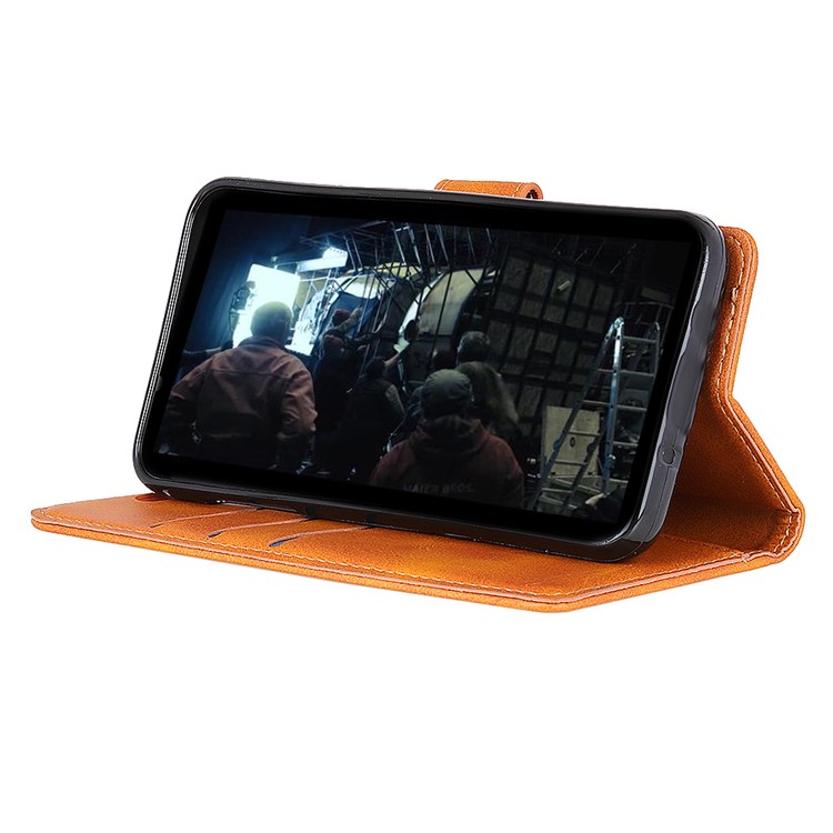 Matte PU Leather Wallet Mobile Cover with Stand for Xiaomi Mi 8 Lite / Mi 8 Youth (Mi 8X) - Brown-9