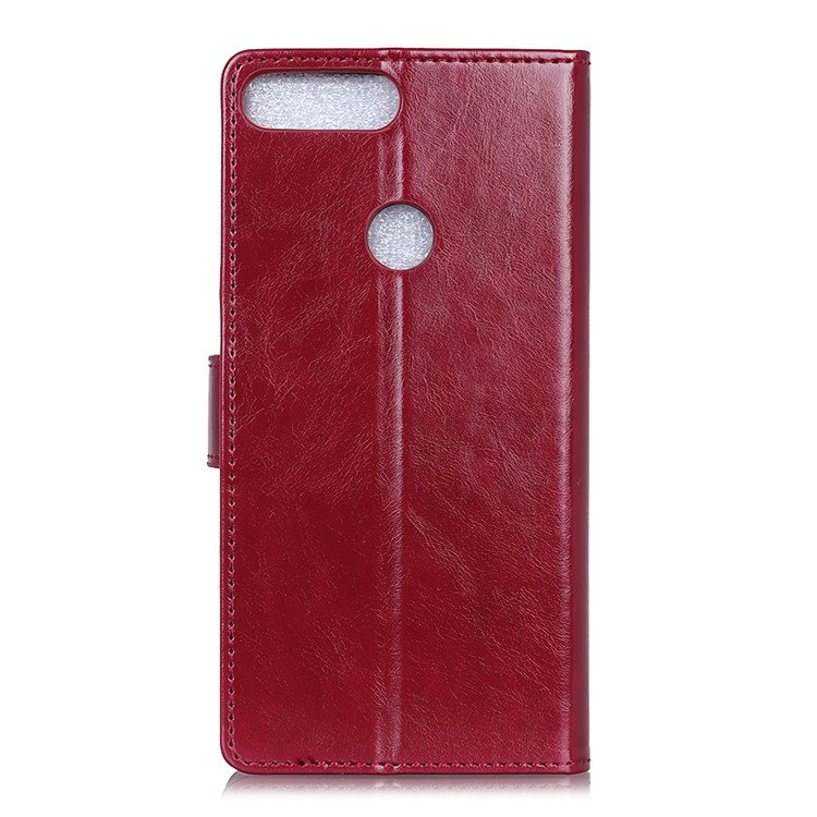 Crazy Horse PU Leather Wallet Stand Mobile Shell for Xiaomi Mi 8 Lite / Mi 8 Youth (Mi 8X) - Red-5