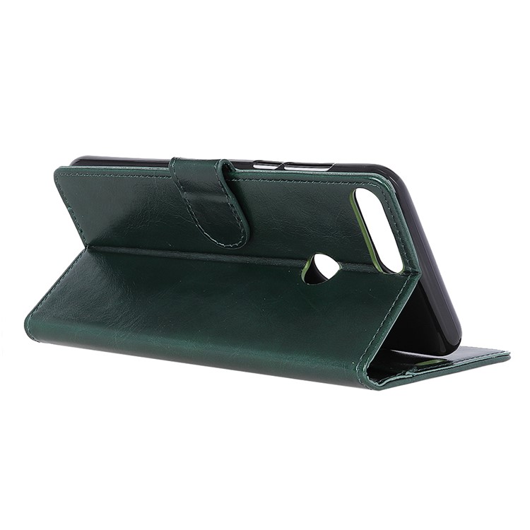 Crazy Horse PU Leather Wallet Cell Phone Case for Xiaomi Mi 8 Lite / Mi 8 Youth (Mi 8X) - Green-7
