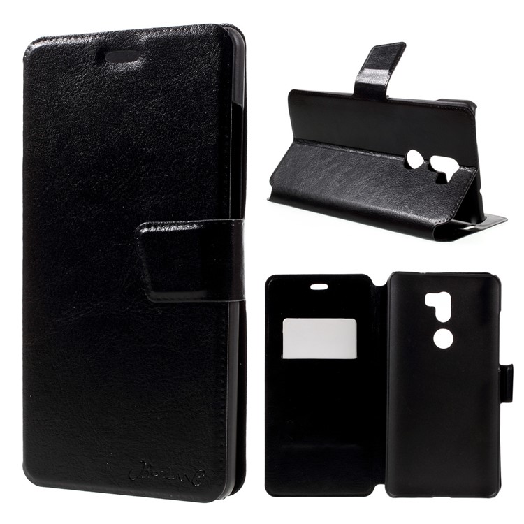 BOSILANG Card Holder Leather Stand Case for Xiaomi Mi 5s Plus - Black-1