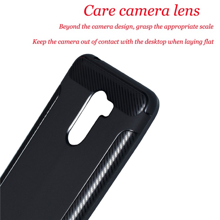 Carbon Fiber Texture Matte TPU Back Case for Xiaomi Pocophone F1 / Poco F1 (India) - Black-4