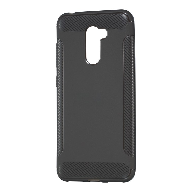 Carbon Fiber Texture Matte TPU Protection Cell Phone Cover for Xiaomi Pocophone F1 / Poco F1 (India) - Grey-2