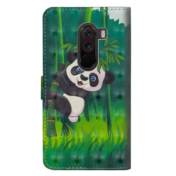 Pattern Printing Leather Wallet Case Cover for Xiaomi Pocophone F1 / Poco F1 in India - Panda Pattern-5
