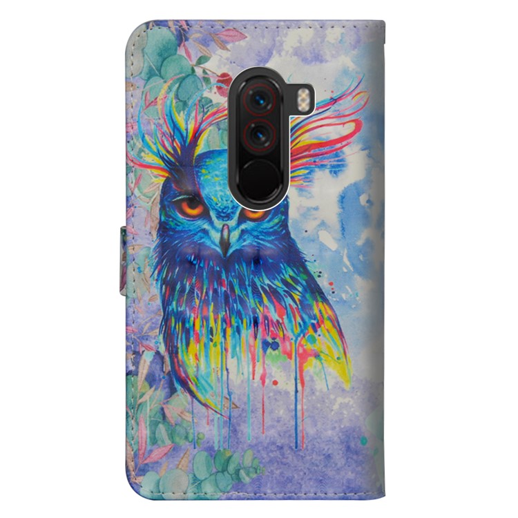 Pattern Printing Magnetic Leather Stand Case for Xiaomi Pocophone F1 / Poco F1 in India - Bird Pattern-5