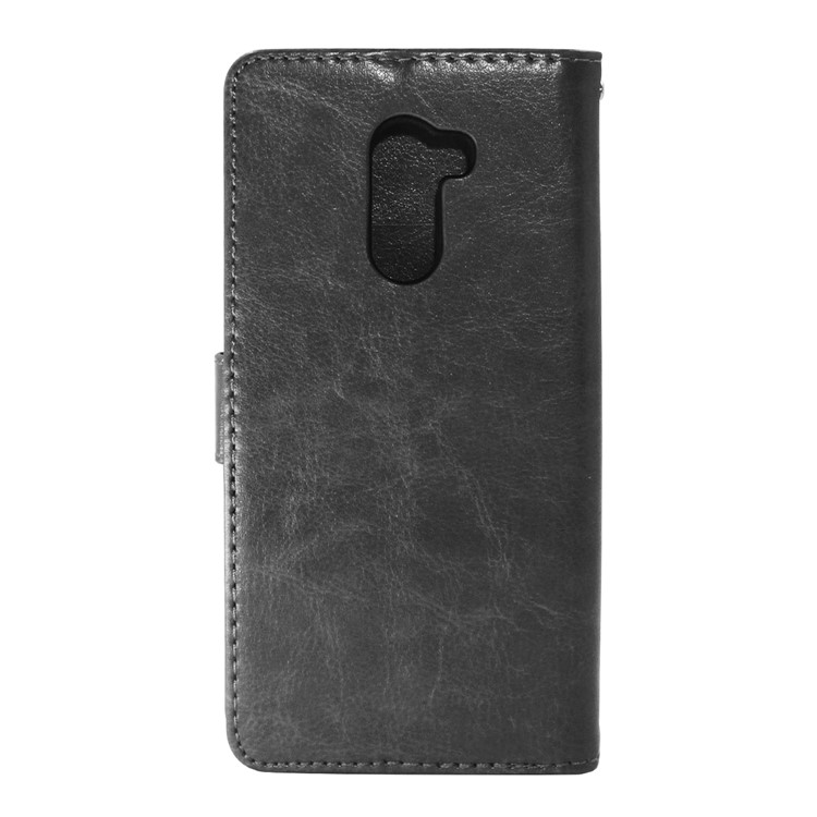 ENKAY Crazy Horse Wallet Leather Stand Case for Xiaomi Pocophone F1 / Poco F1 (India) - Black-3