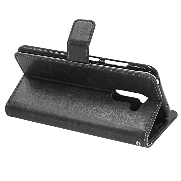 ENKAY Crazy Horse Wallet Leather Stand Case for Xiaomi Pocophone F1 / Poco F1 (India) - Black-4