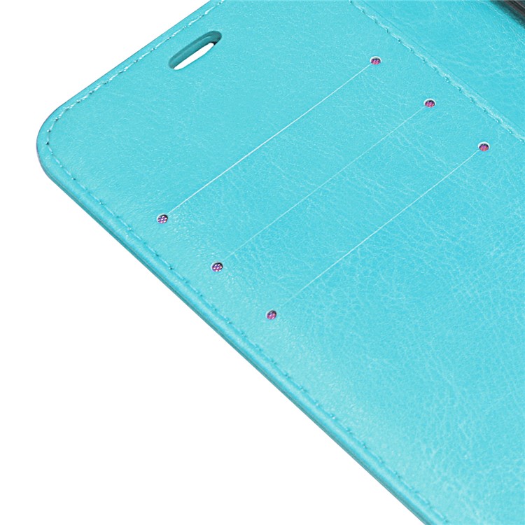 ENKAY Crazy Horse Texture Wallet Leather Stand Shell for Xiaomi Pocophone F1 / Poco F1 (India) - Cyan-5