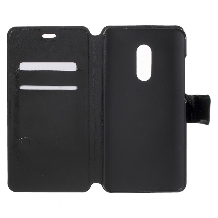 BOSILANG Card Holder Leather Stand Case for Xiaomi Redmi Note 4 - Black-4
