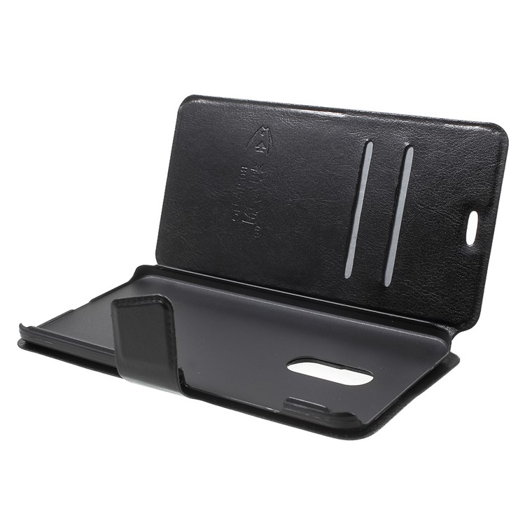 BOSILANG Card Holder Leather Stand Case for Xiaomi Redmi Note 4 - Black-5
