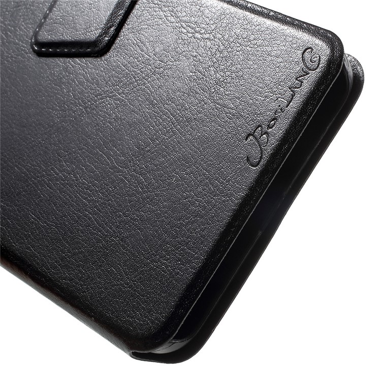 BOSILANG Card Holder Leather Stand Case for Xiaomi Redmi Note 4 - Black-8