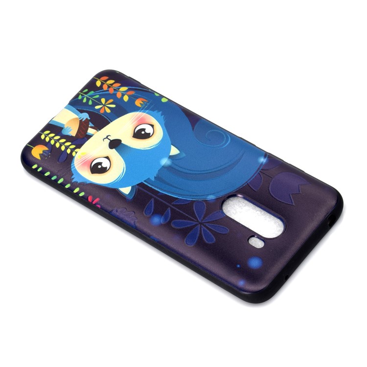 Pattern Printing Embossed Soft TPU Case for Xiaomi Pocophone F1/Poco F1 - Blue Fox-4