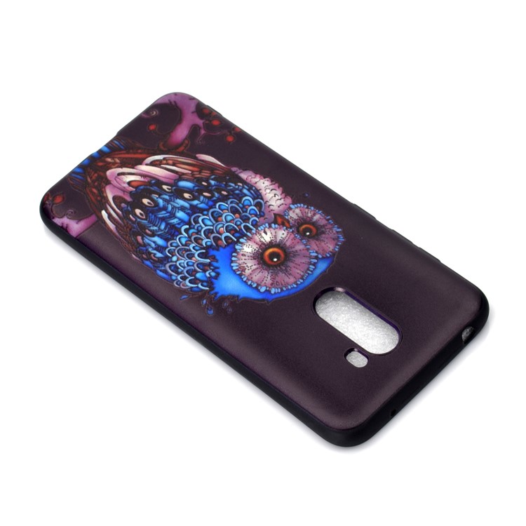 Pattern Printing Embossed Soft TPU Shell for Xiaomi Pocophone F1/Poco F1 - Owl on Branch-4