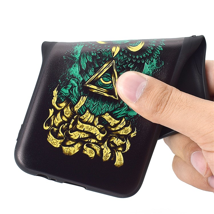 Pattern Printing Embossed TPU Protection Case for Xiaomi Pocophone F1/Poco F1 - Green Owl-6