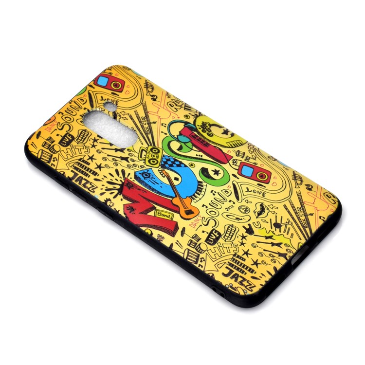 Pattern Printing Embossed TPU Cover Protector for Xiaomi Pocophone F1/Poco F1 - Music-3