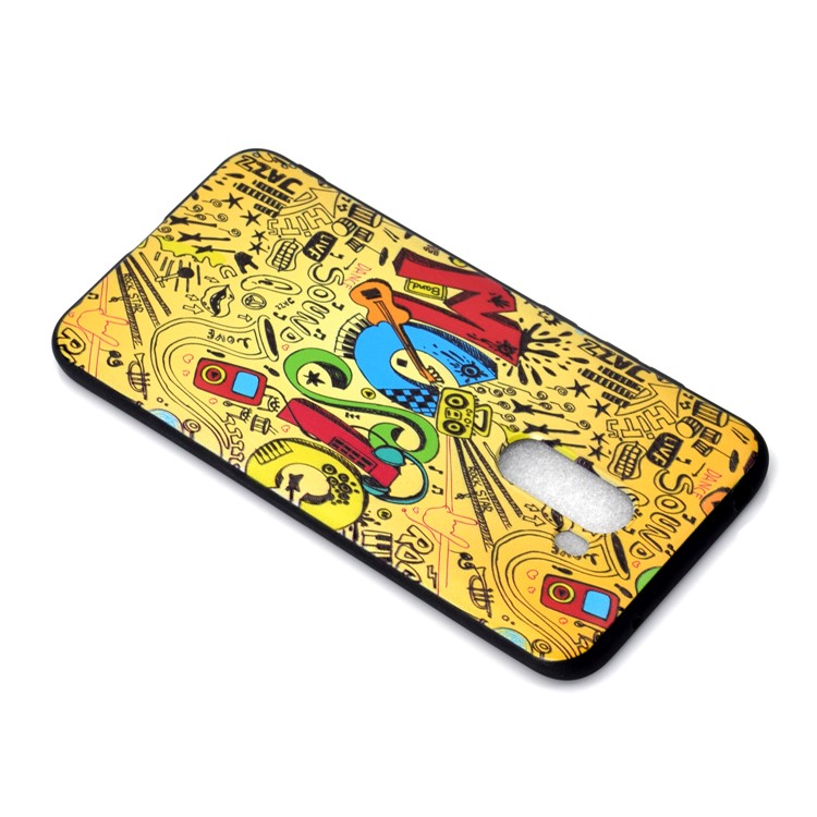 Pattern Printing Embossed TPU Cover Protector for Xiaomi Pocophone F1/Poco F1 - Music-4