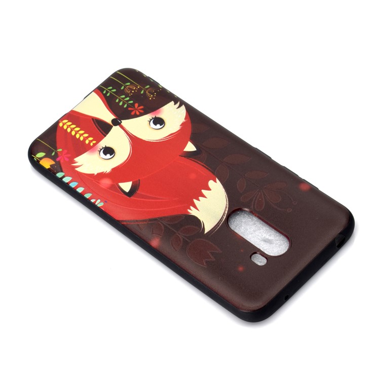 Pattern Printing Embossed TPU Cover Case for Xiaomi Pocophone F1/Poco F1 - Red Fox-4