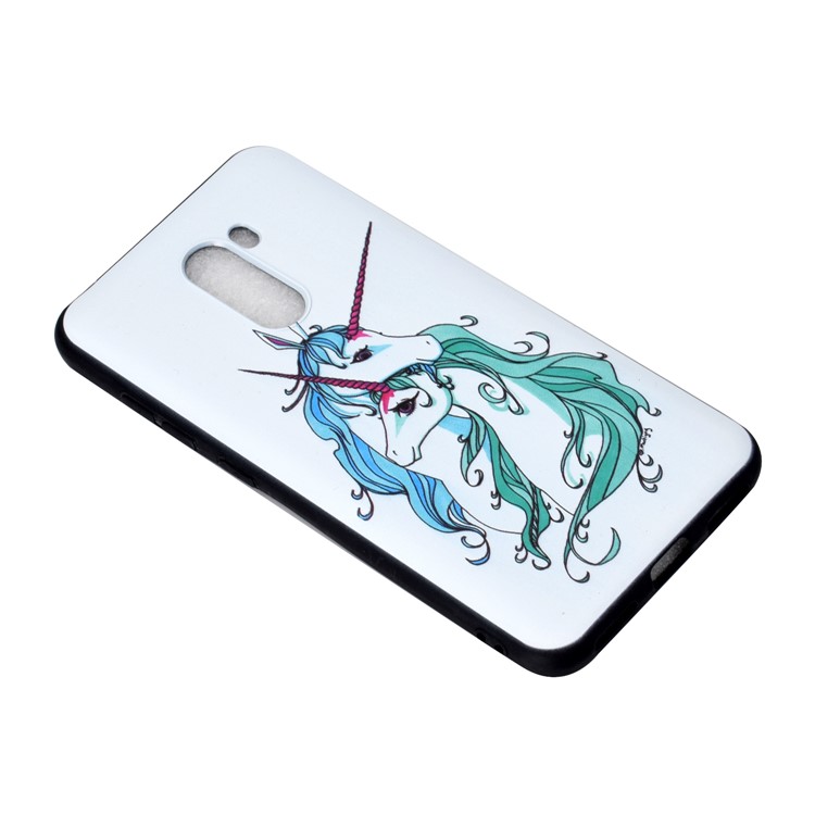 Patterned TPU Embossed Phone Casing for Xiaomi Pocophone F1/Poco F1 - Unicorn-3