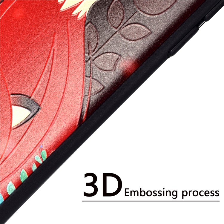 Pattern Printing Embossed TPU Back Case for Xiaomi Redmi Note 6 Pro - Fox-5