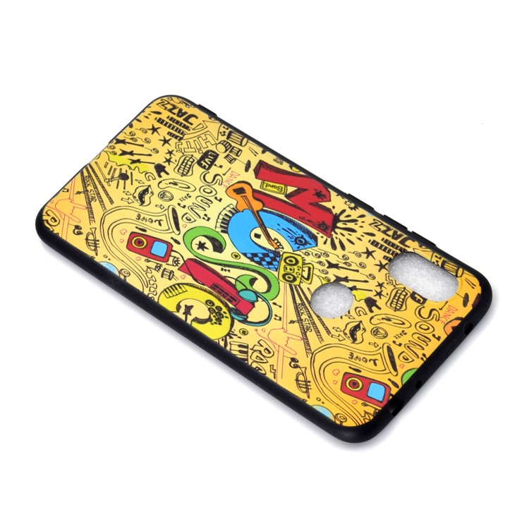 Pattern Printing Embossed TPU Protection Case for Xiaomi Redmi Note 6 Pro - Musical Elements-4