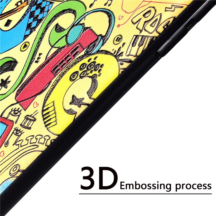 Pattern Printing Embossed TPU Protection Case for Xiaomi Redmi Note 6 Pro - Musical Elements-5
