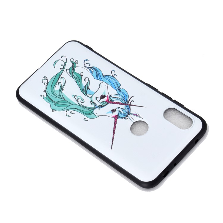 Pattern Printing Embossed TPU Case Phone Cover for Xiaomi Redmi Note 6 Pro - Unicorn-4