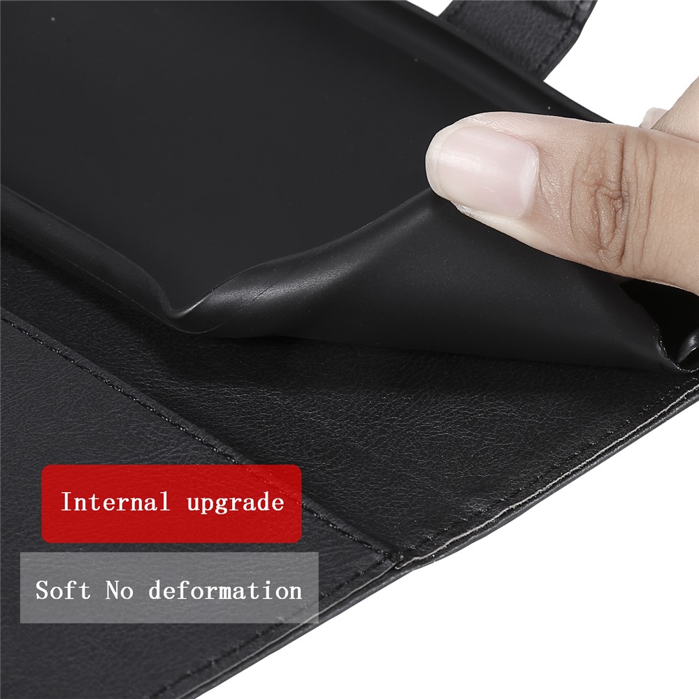 KT in Pelle Series 2 Colore Solido PU Custodia Per Xiaomi Redmi Note 6 Pro - Nero-11