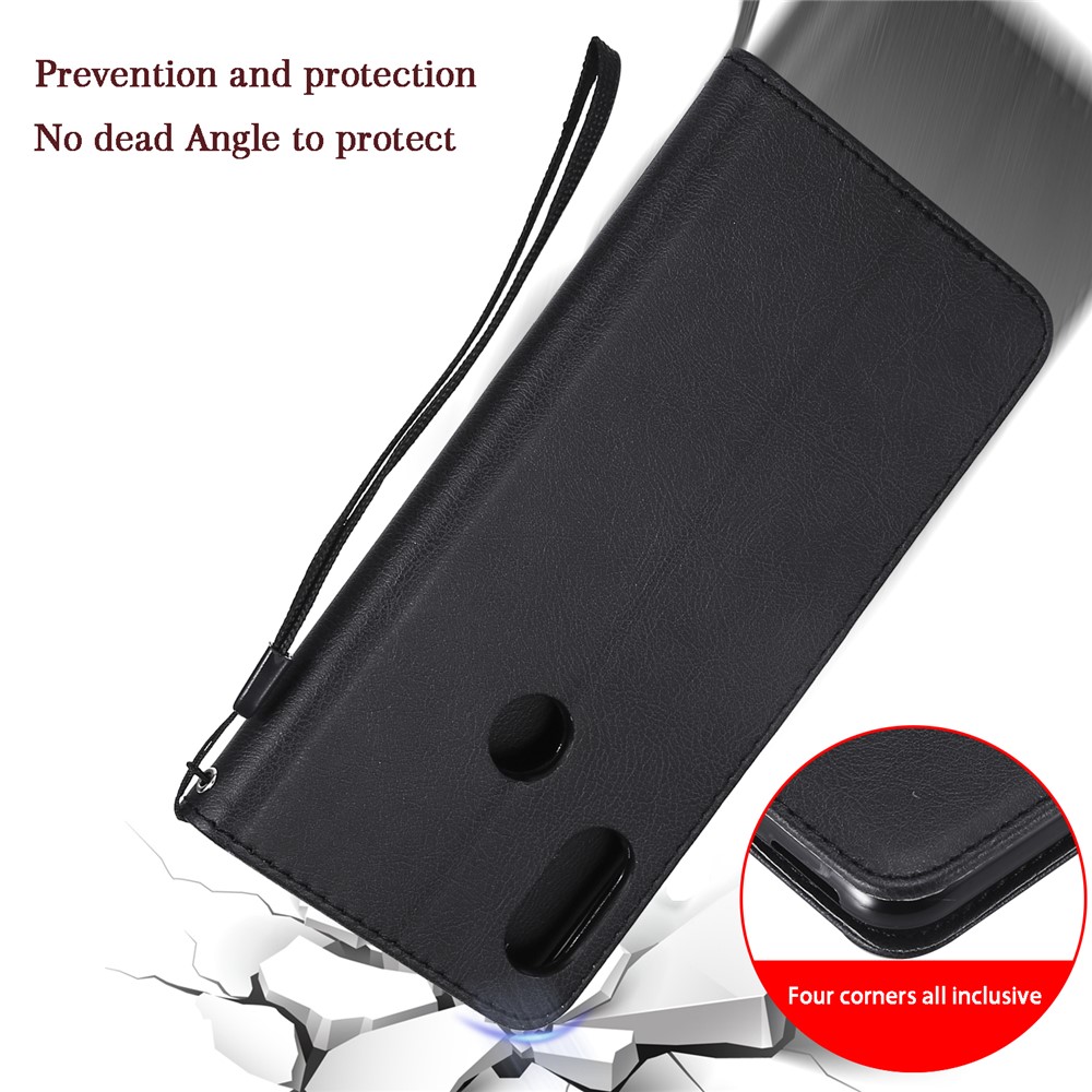 Solid Color PU Leather Case for Xiaomi Redmi Note 6 Pro - Black-12