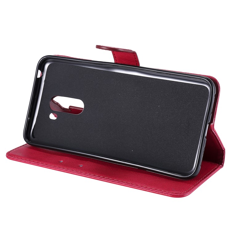 Wallet Leather Stand Cover for Xiaomi Pocophone F1 / Poco F1 in India - Red-8