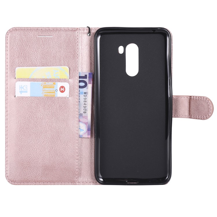 Wallet Leather Stand Phone Case for Xiaomi Pocophone F1 / Poco F1 in India - Rose Gold-4