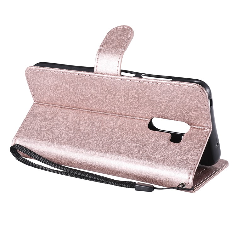 Wallet Leather Stand Phone Case for Xiaomi Pocophone F1 / Poco F1 in India - Rose Gold-7