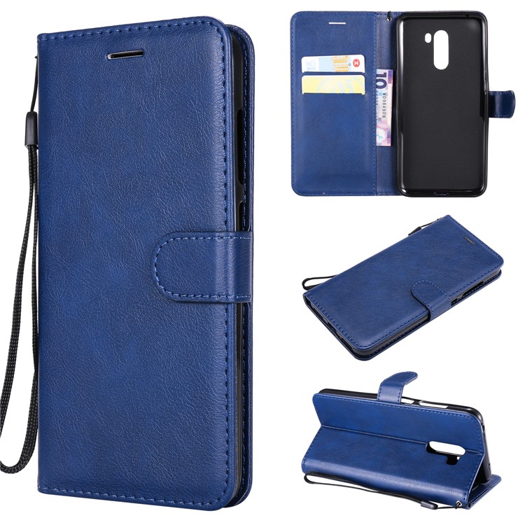Magnetic Leather Stand Case for Xiaomi Pocophone F1 / Poco F1 in India - Blue-1