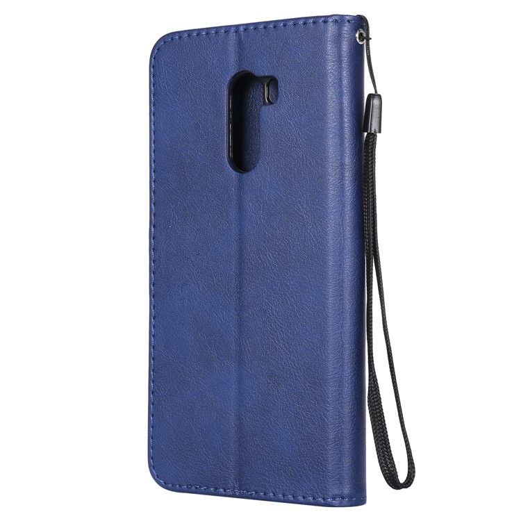 Magnetic Leather Stand Case for Xiaomi Pocophone F1 / Poco F1 in India - Blue-3