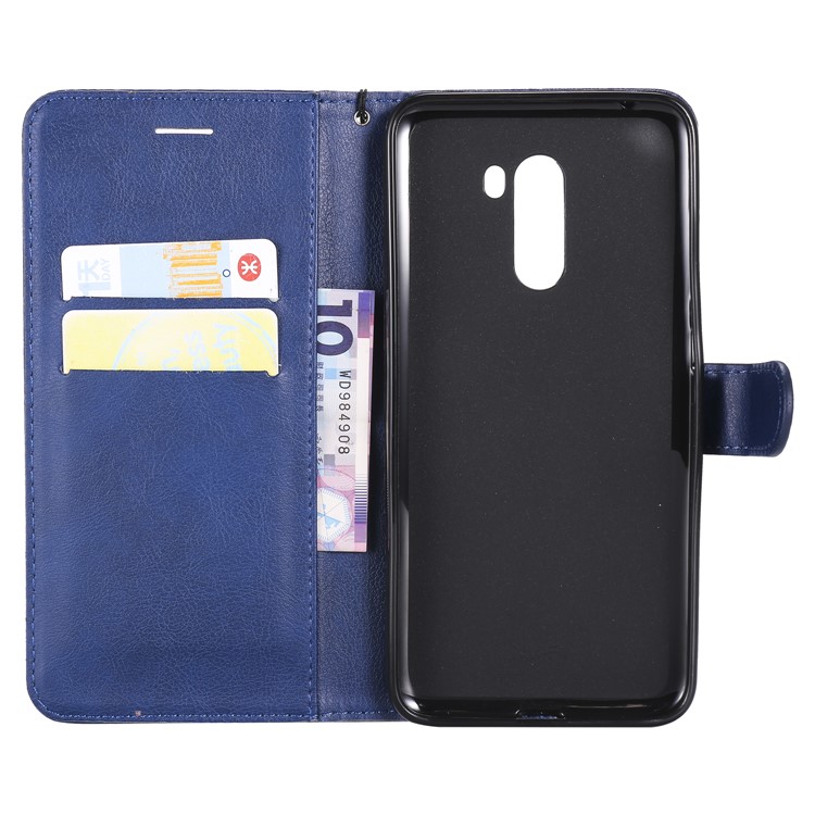 Magnetic Leather Stand Case for Xiaomi Pocophone F1 / Poco F1 in India - Blue-4